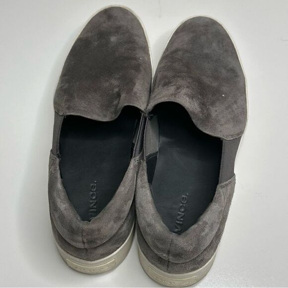 Vince Preston Suede Slip-On Sneaker in Dark Gray Steel Size 8 - Picture 7 of 11